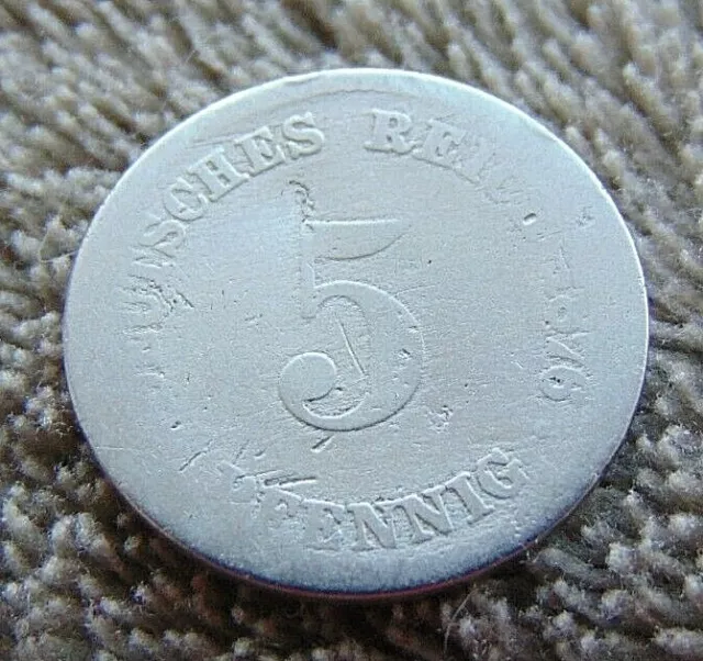 Münzen, Eine Münze über 5 Pfennig *Deutsches Reich *?* 1876 Jahr! Kaiserreich!