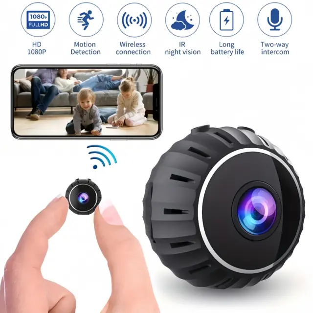 HD 1080P Wireless WiFi CCTV Indoor Outdoor Mini IP Camera CAM Home Security UK