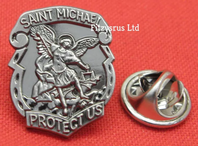 St Michael Pin Badge Saint Guardian Angel Archangel Miguel Brooch