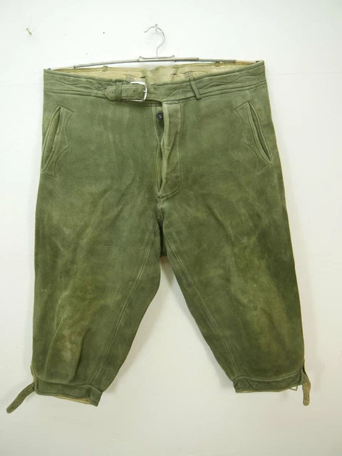 Hirsch- Elchleder weiche Lederhose vom Säckler ohne Verzierungen Kniebund Gr.50