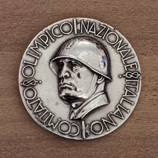 1936 Berlin: Italian National Olympic Committee Medal Showing Benito Mussolini 1936 Berlin: Italian National Olympic Committee Medal Showing Benito Mussolini
