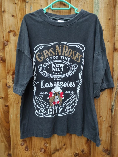 Official Guns N Roses Paradise City Label T-Shirt – Black, Men's Size S, Band Logo Tee 4 thumbnail image