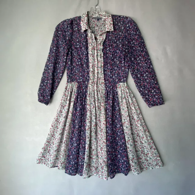 Tommy Hilfiger Dress 6 Blue Floral Pioneer Prairie