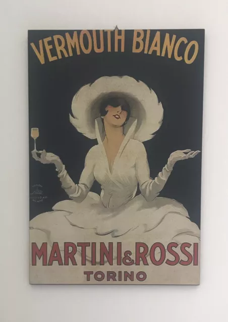 Poster Manifesto Locandina Pubblicitaria Stampa Vintage Vermouth Martini Bianco