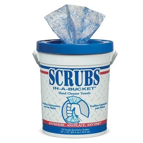 DevilBiss 42272 SCRUBS In-A-Bucket Citrus Hand Cleaner Towels (40 Towels)