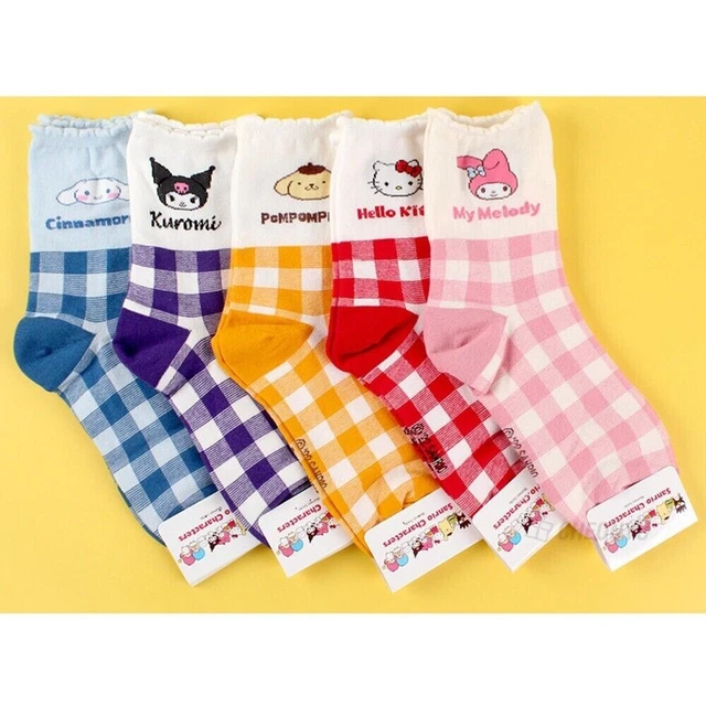 Socks 5 Pairs set Ankle Socks Crew Socks Sanrio Characters Socks