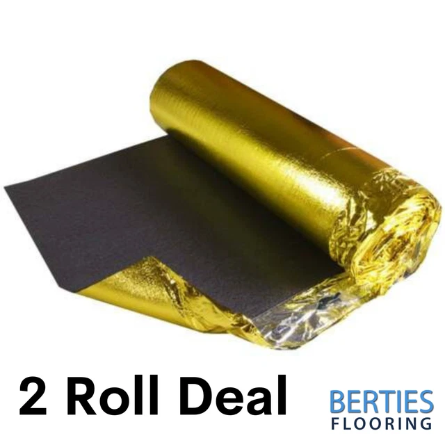SONIC GOLD 5MM Thick Wood & Laminate Flooring Underlay 2 Rolls