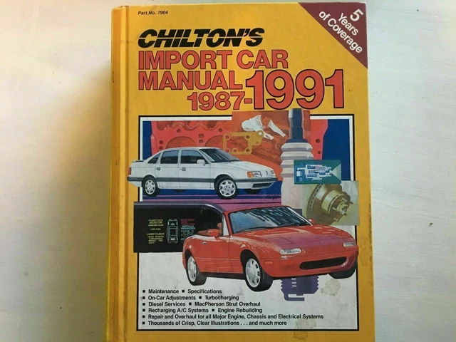 Chilton's 1987-1991 Import Automotive Service Manual- Bb3