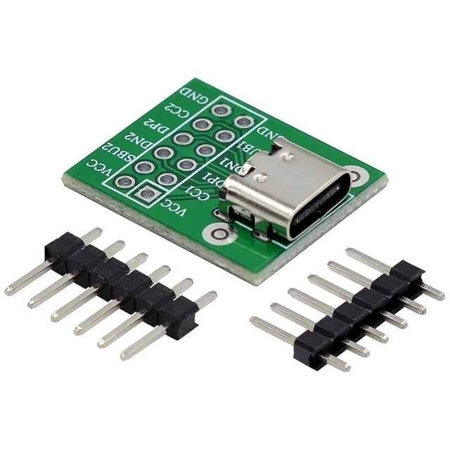 16 USB Type-C Auf DIP-PCB-Adapter – 12-Pin, Für Test- Und Steckplatinen