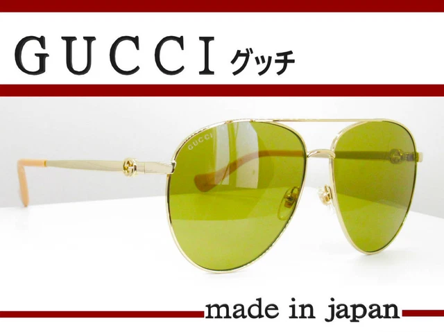 GUCCI  Sunglasses GG1088S 003 (Gold Green)  With Brand Case  MADE IN JAPAN