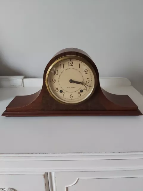 Vintage Seth Thomas Mantle Hump Mechanical Clock 428-A MCM