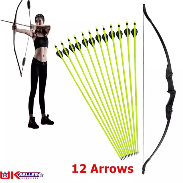 Archery 30/40lbs 57" Takedown Recurve Bow Set Left Right Hand For Adult & Arrows