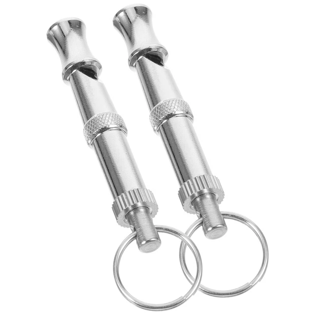 2 piezas Bird Call Whistle Metal Sonido Creativo para El Perro