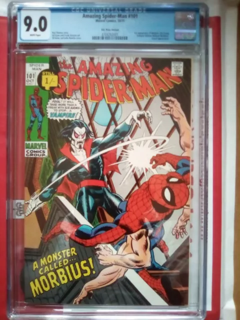 Amazing Spider-Man #101 - 1st appearance of Mobius Rare UKPV CGC 9.0!