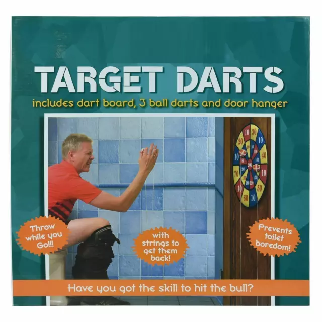 Darts Board Toilet Boredom Fun Gift Game Toilet Bathroom Target Ball