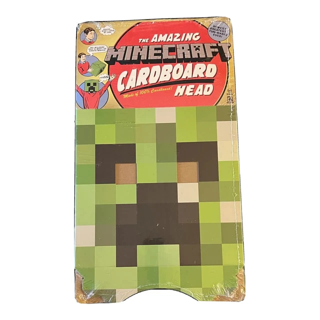 AMAZING MINECRAFT CARDBOARD Box Head Costume Mask Creeper New Easy