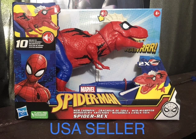 Marvel Spider-Man Web Chompin' SPIDER-REX Action Figure, Sounds Dino Blast NEW🔥