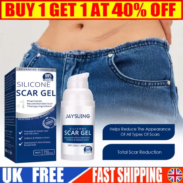 Silicone Scar Gel Stretch Marks Removal Cream Advanced Surgery Scar Skin Care ~