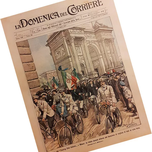 domenica del corriere 1905 n°23 ● SOCI DEL TOURING CLUB A MILANO