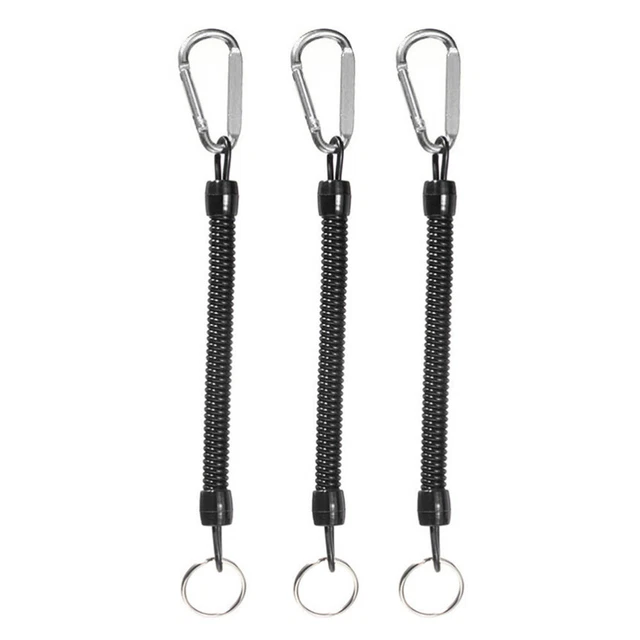 3 Pcs Anti-lost Phone Spring Portachiavi Corde Elastiche Retrattili Strumento A