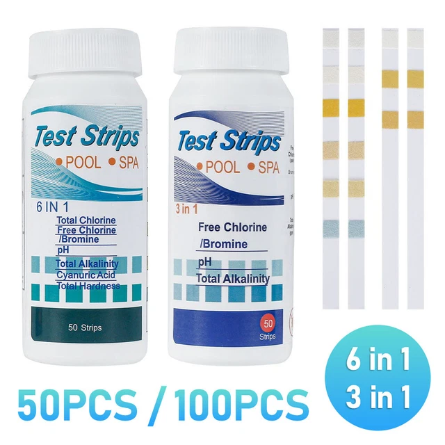 CHLORINE DIP TEST Strips Hot Tub SPA Swimming Pool PH Tester Paper 6