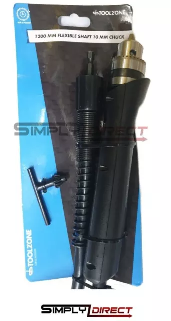 Flexible Flexi Drill Bit Shaft Extension With 10Mm Chuck - 48" Long - 1200Mm