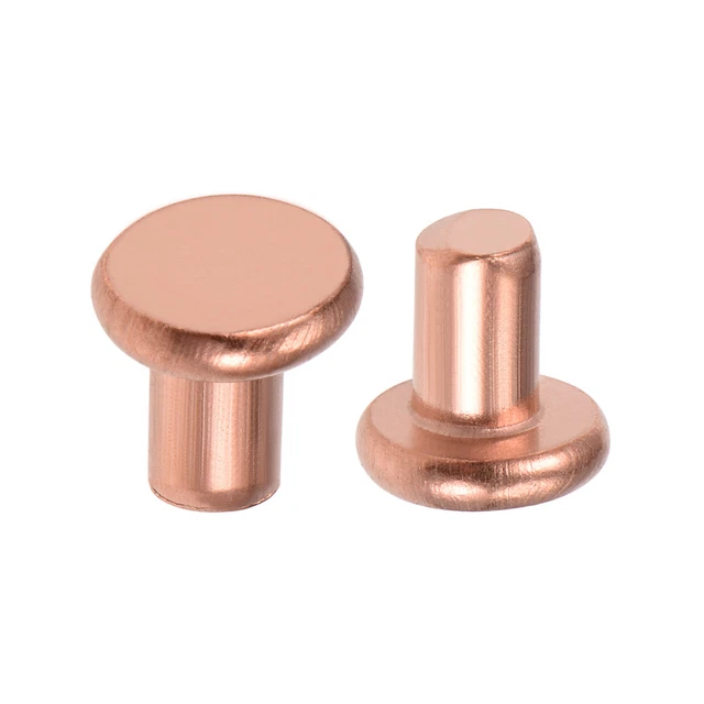 25Pcs 5/32"x15/64" Tête plate Cuivre Rivets solides attaches