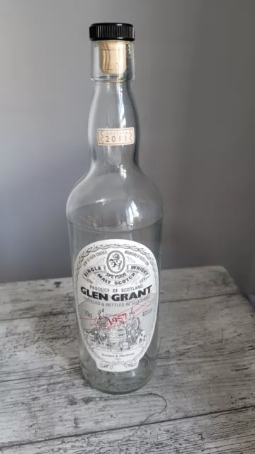 Rare Vintage 1957 Glen Grant whiskey bottle. Empty