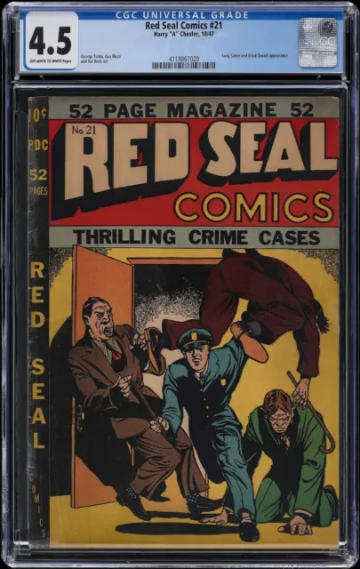 1947 Red Seal Comics #21 CGC 4.5 Lady Satan and Black Dwarf Appearance