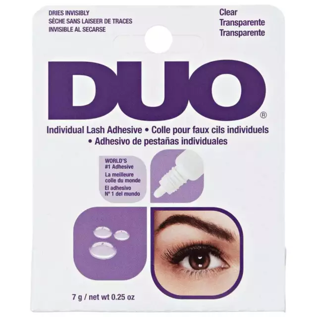 Ardell Duo Individual Lash Adhesive CLEAR .25oz (Dark Purple Box)