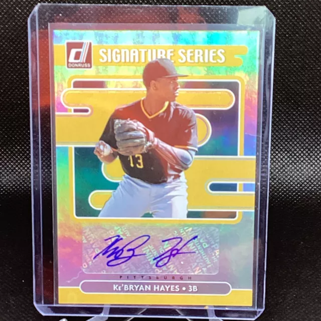 2021 PANINI DONRUSS SIGNATURE SERIES AUTO KeBRYAN HAYES Pirates SS-KH