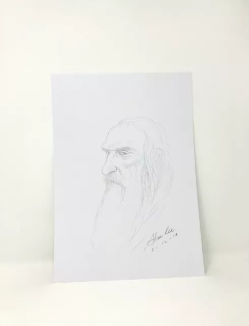 Rare Signed & Dated Sketch Drawing by Alan Lee - ‘Gandalf’ The Lord Of The Rings