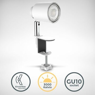 Lampe de lecture LED pivotante inclinable GU10 LED  lampe à pince chevet blanche