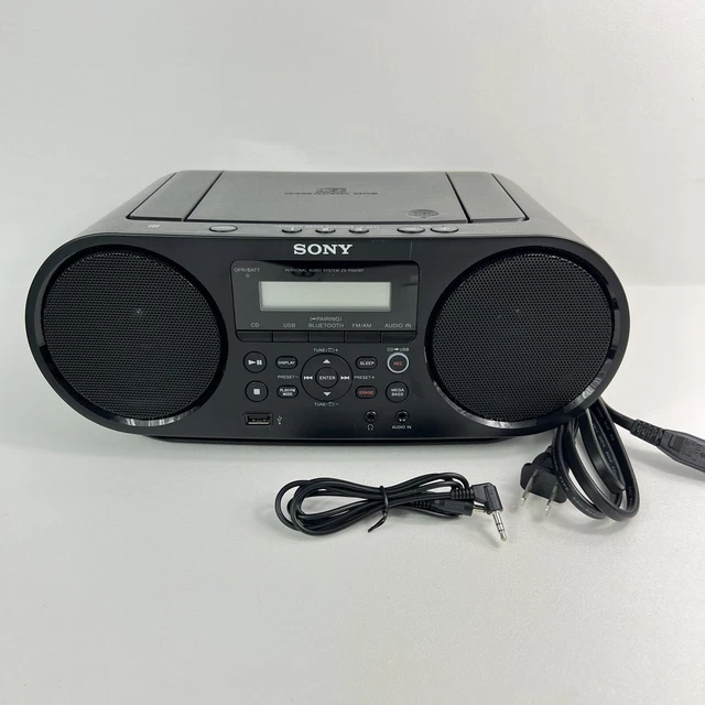 SONY ZSRS60BT BLUETOOTH AM/FM CD Player Portable Boombox TESTED