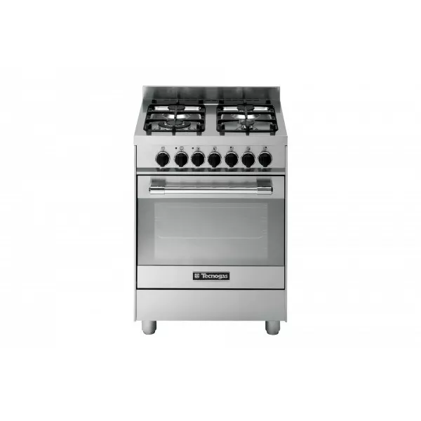 Tecnogas Cucina Stile Pro PT667XS 60x60 Forno Multifunzione 4 Fuochi Inox