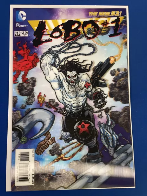 💥 JUSTICE LEAGUE #23.2 3D 2ND PRINT LOBO #1 LENTICULAR VARIANT Forever Evil NM