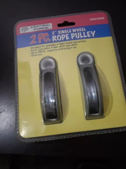 Central Forge 2pc 2" Single Wheel Rope Pully 92306 a10