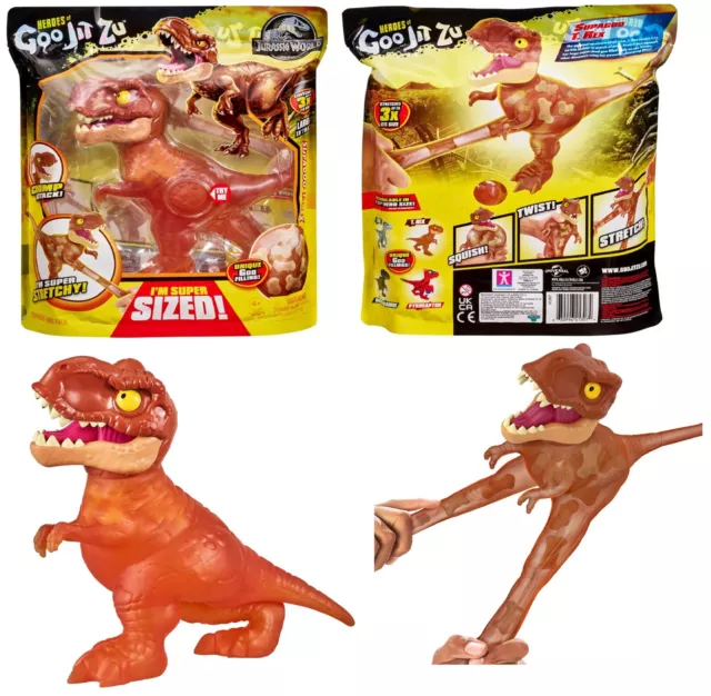 Heroes of Goo Jit Zu Jurassic World Hero Pack, Indominus Rex, More than 4  long - Stretchy, Squishy Dinosaur Figure, Ages 4+ 