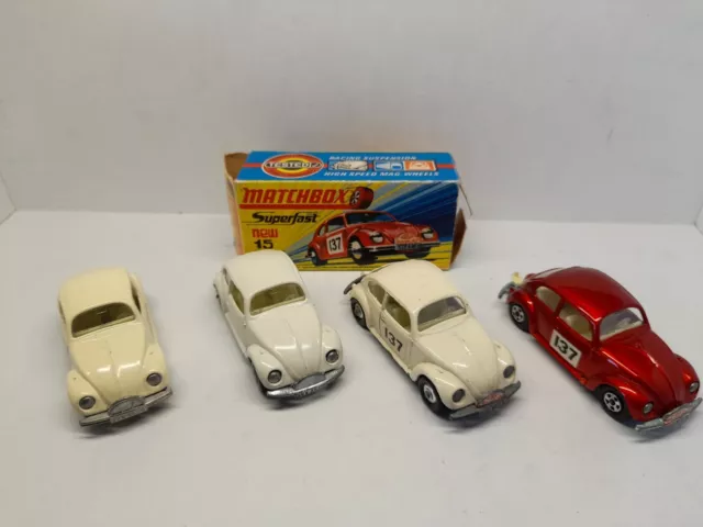 Matchbox Lesney Superfast  4x Volkswagen  Nr. 15  England 1971  OVP