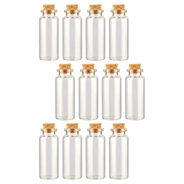12 -pcs kleine Glasflaschen Kork Stopper Mini -Glasfläschchen für Handwerks