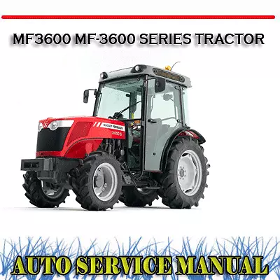 Massey Ferguson Mf3600 Mf-3600 Series Tractor Workshop Repair Manual ~ Dvd