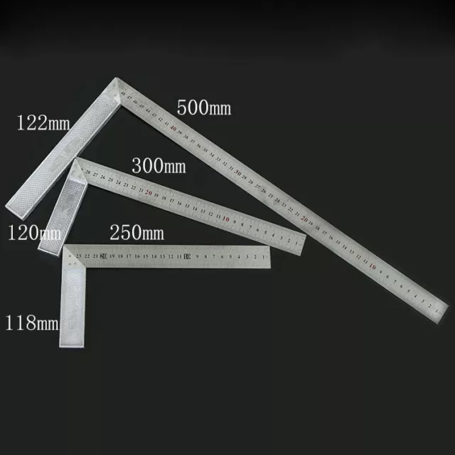 Stainless Steel Engineers Try Square Ruler Angle 90°Right Measurement Test Tools