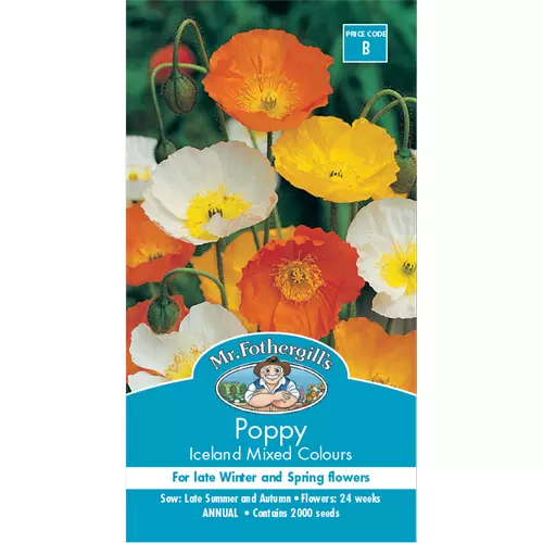 Mr Fothergill's Poppy Iceland Mixed 2000 Seeds Free Postage