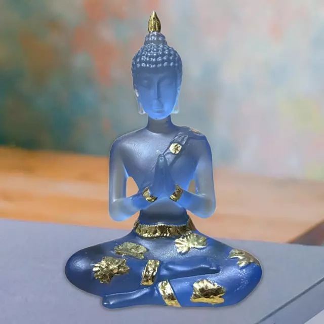 Sitting Thai Buddha Statue Resin Figurine Yoga Praying Collectible Sculpture