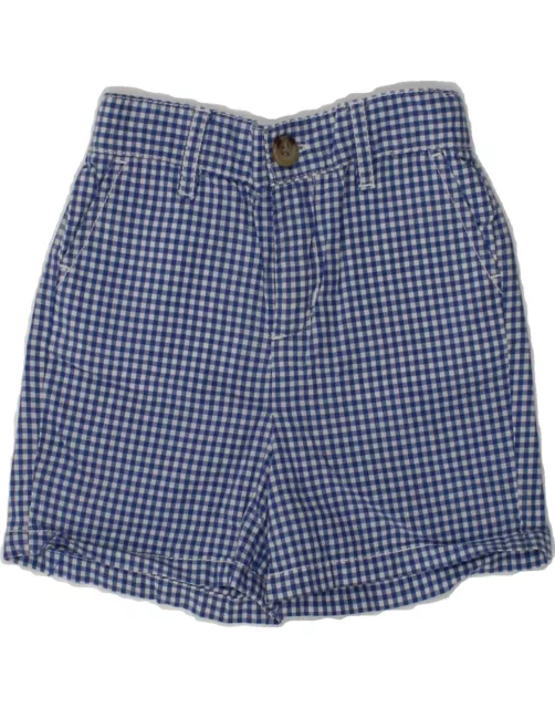 POLO RALPH LAUREN Baby Boys Chino Shorts 6-9 Months W18  Navy Blue Gingham BJ42