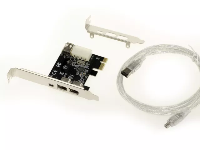 PCI EXPRESS PCIE Controleur FIREWIRE 400 IEEE1394a - CHIPSET VIA + CORDON ILINK