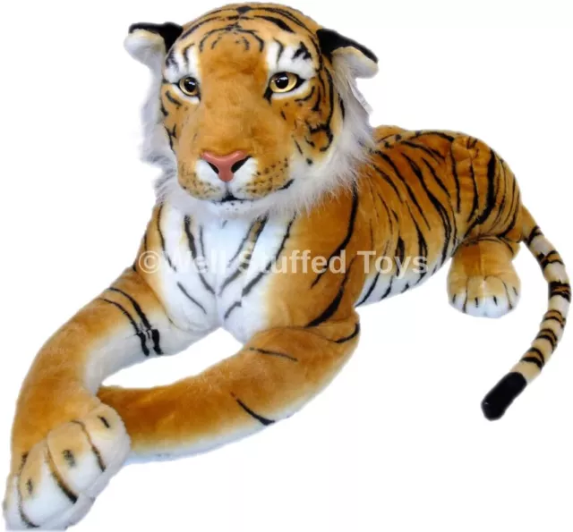 Brown Tiger Plush Toy | Extra Large | Realistic | Giant Cuddly Soft | 100 -160cm