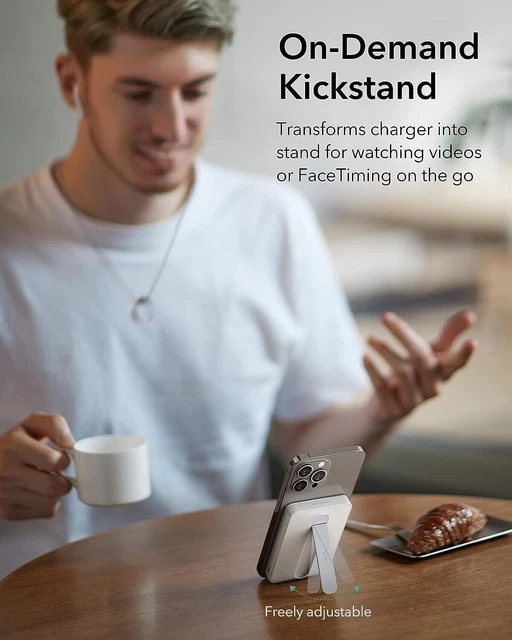 ESR Halolock Mini Kickstand Wireless Power Bank, Magsafe Battery Pack with USB-C 3