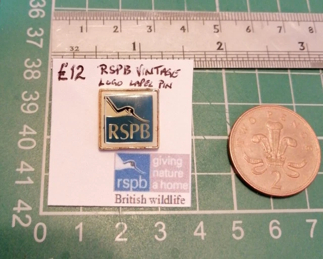RSPB Vintage Logo Lapel Pin Badge. Royal Society Protection of Birds.