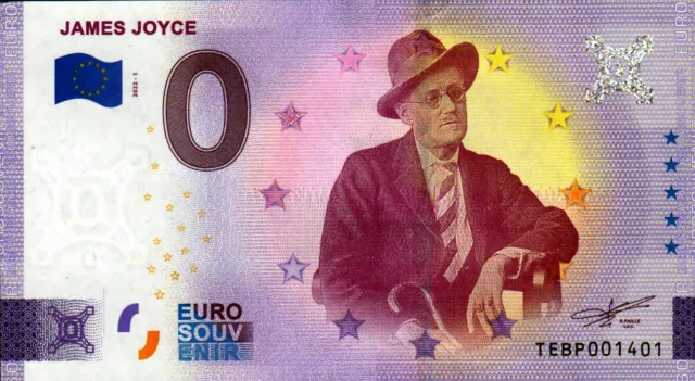 Null Euro Schein - 0 Euro Schein - Irland - James Joyce 2022-1